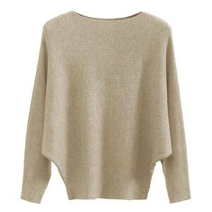 Women’s Tan Over the Shoulder Sweater